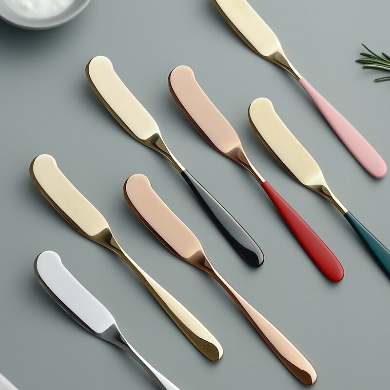 Stainless Steel Cheese Dessert Jam Spreaders Butter Knife Westen Cutlery Breakfast Tool Tableware Kitchen Restaurant Supplies
