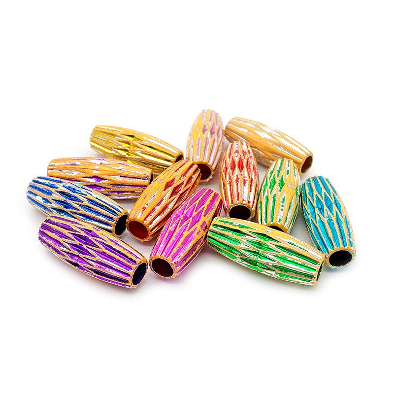 20Pcs/Pack Multicoloured Dreadlock Beads Hair Accessory Tools Hair Beads for Crochet Braids Hair Rings