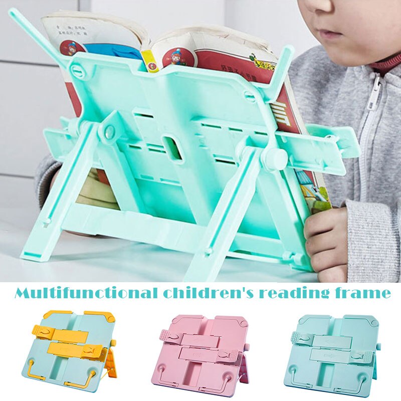 Adjustable Book Stand Height and Angle Adjustable Book Holder with Page Paper Clips for Big Heavy Textbooks Music Books EM88