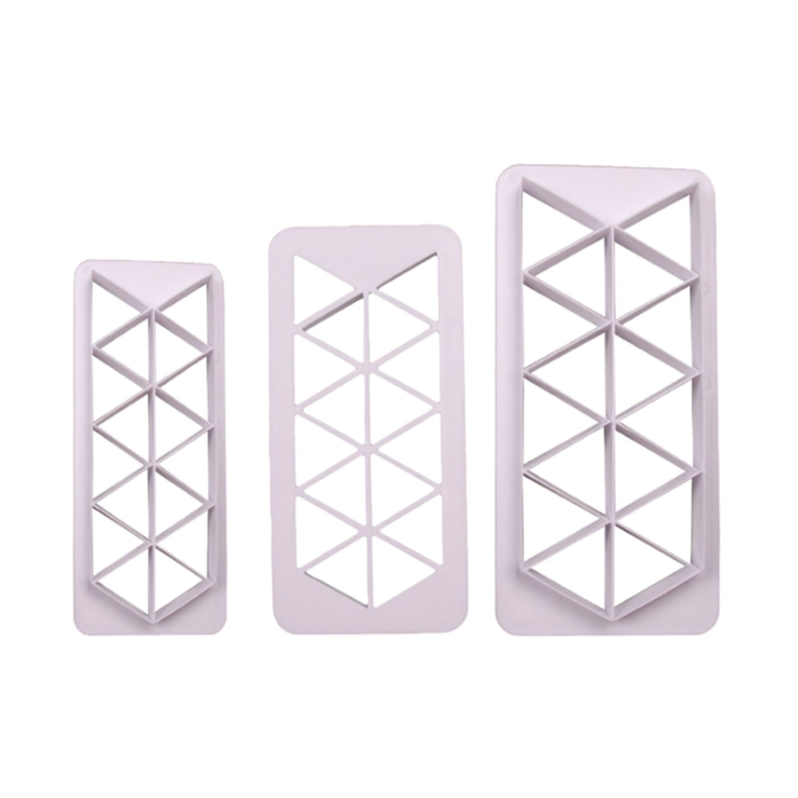 3 Pcs Cookie Cutter Set - Square Cake Fudge Cutter - Geometric Pattern DIY Baking Tools: E
