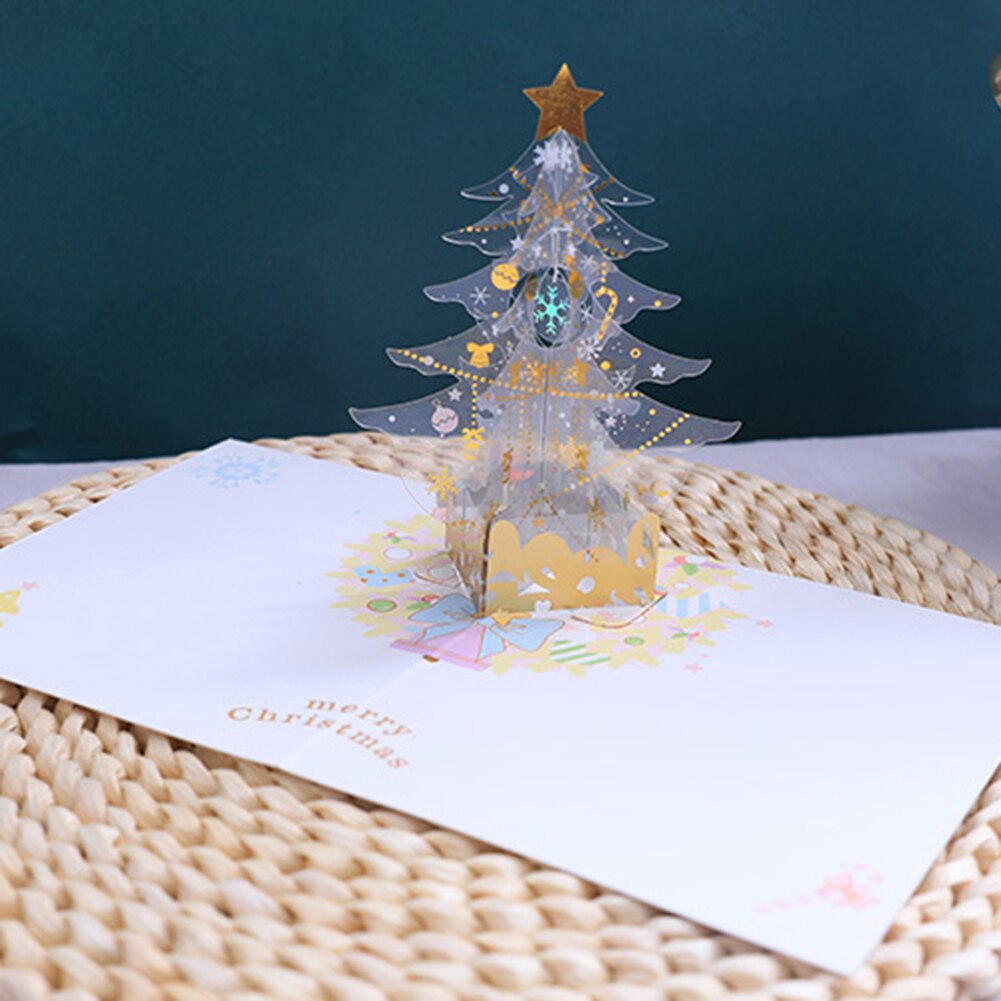 Arbre de noël 3D Pop-Up carte de voeux joyeux noël cartes de voeux pour enfants XHC88