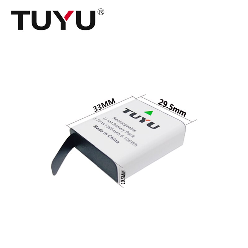 TUYU Batterie D&#39;action Caméra pour EKEN H9 H9R H6S H5S + SJCAM SJ4000 Sj5000 SJ7000 SooCoo F68 C90 c30 C50 gitup2 EK7000 Courageux 4 V50x