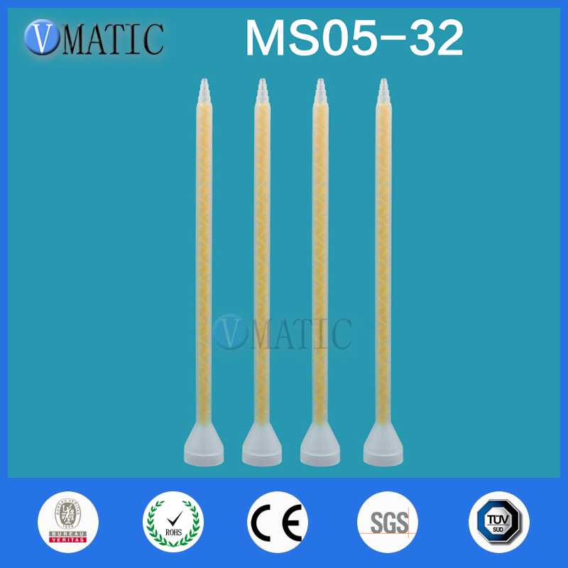 Kunststof Hars Statische Mixer MS05-32 Mengmondstukken Voor Duo Pack Epoxies (Geel Core)