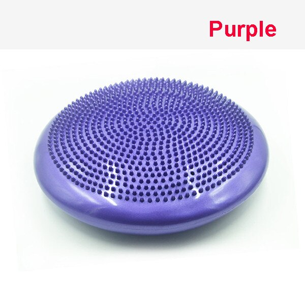 PVC Inflatable Fitness Ball Yoga Massage Cushion Mat Yoga Half Ball Physical Exercise Point Massage Stepping Balance Cushion Mat: Purple