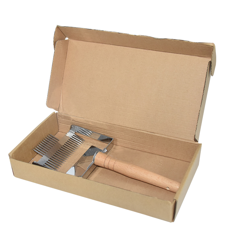 Beekeeping Tools Uncapping Fork Scraper Honey cutter Honeycomb Scraper 23 pin Wooden Handle beehive Shovel knife Equipment