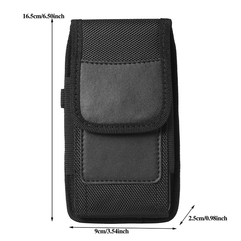 Utendørs mobiltelefonveske belte midjevesker oxfordstoff mobiltelefonvesker kortholder menn telefonveske lomme veske håndveske til menn: beige