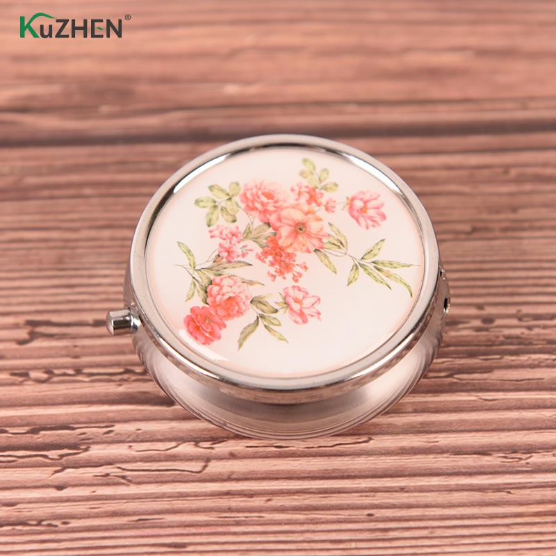 Vouwen Pil Case Draagbare Pillendoosje Make Storage Container Metalen Pil Cutter Geneeskunde Organizer 30G