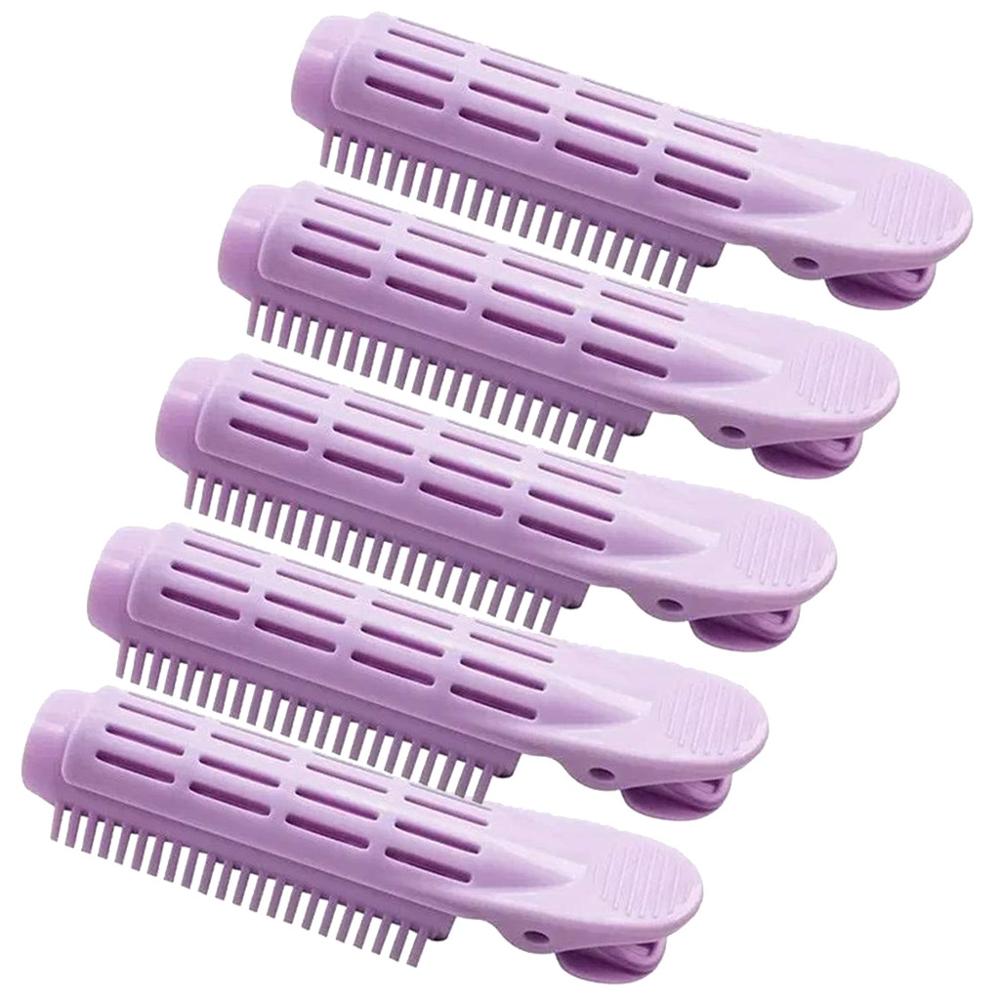 5Pcs Magic Hair Care Rollers Haar Krultang Clip Self Grip Volume Haar Krultang Clip Natuurlijk Krullend Styling Diy Tool: WHITE