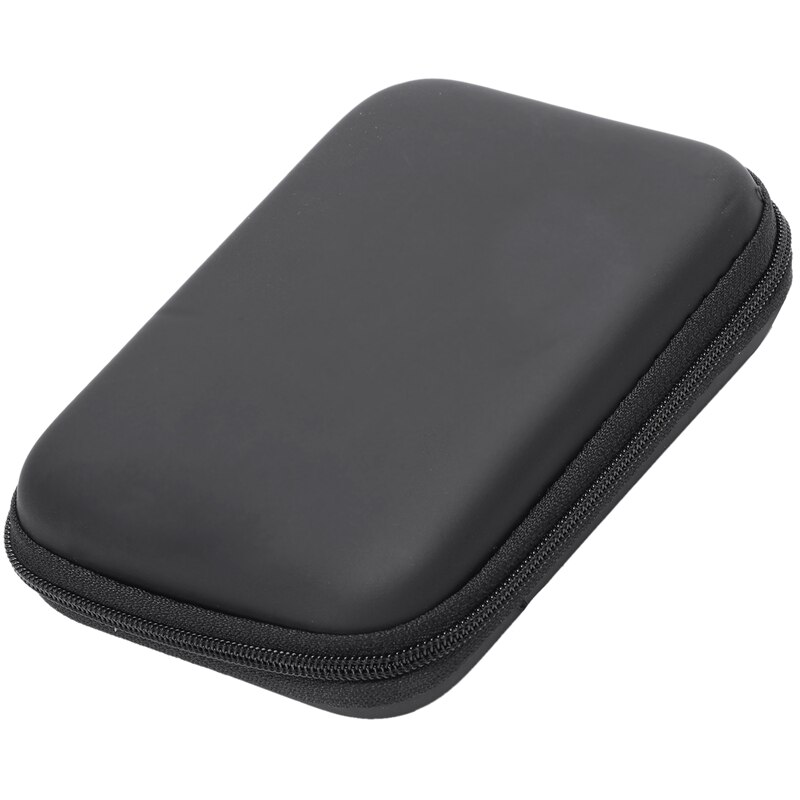 Portable Hard Disk Drive Shockproof Zipper Cover Bag Case 2.5inch HDD Bag Hardcase Black