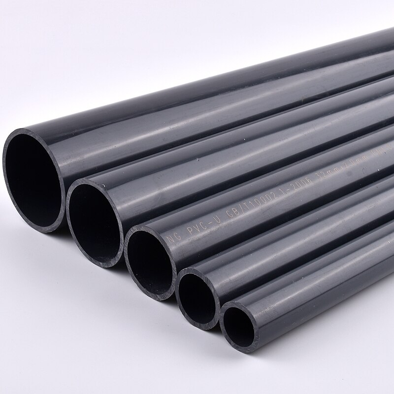 2pcs Dark Grey O.D 20~225mm UPVC Pipe Aquarium Fish Tank Water Tube Home DIY Watering Accessories Hydroponic Planting Frame Tube