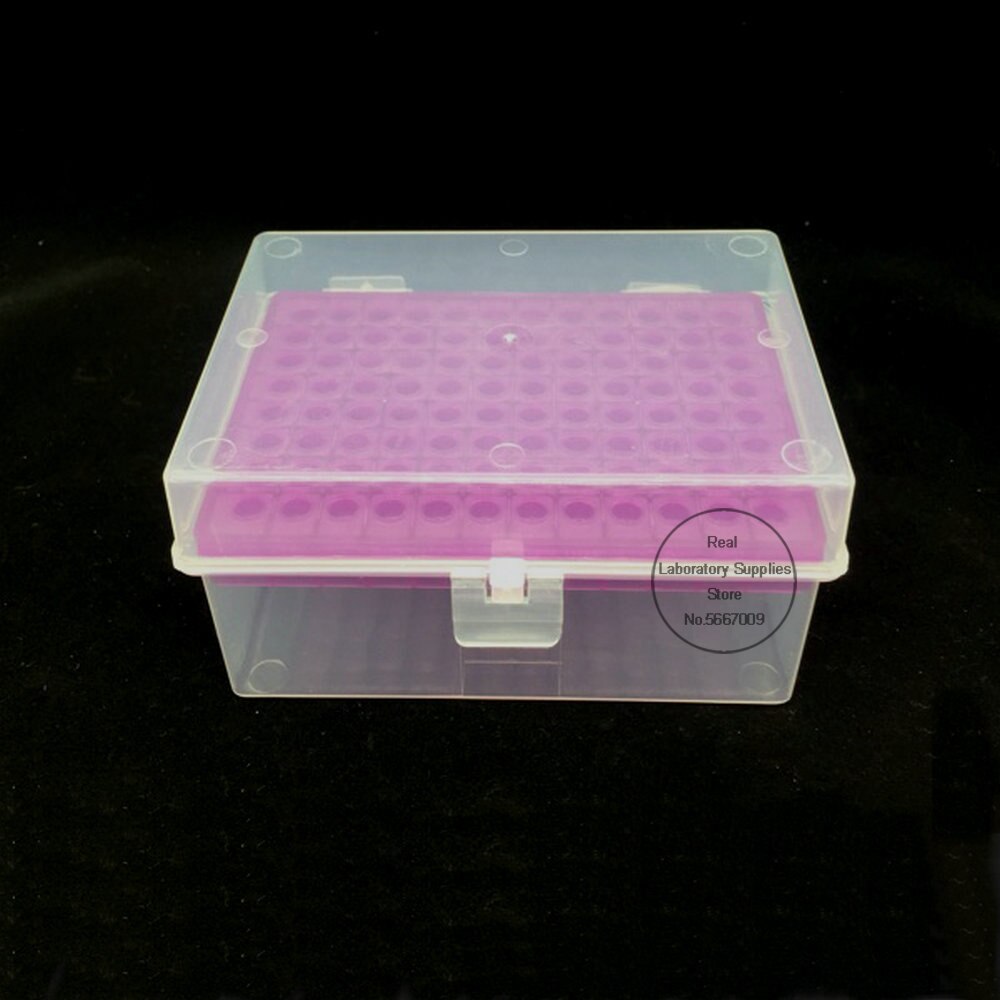 2pcs/lot Lab Plastic 300ul 96holes PP Tip Holder Pipette Storage Box Laboratory supplies