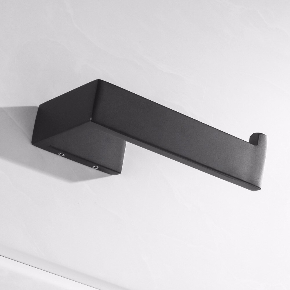 Matte Black SUS 304 Stainless Steel Bathroom Hardware Set Robe Hook Towel Bar Toilet Paper Holder Bathroom Accessories