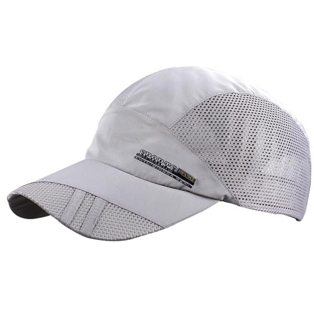 Breathable Mesh Sun Hats Cap Quick Drying Hats For Men Blue gray: NO3