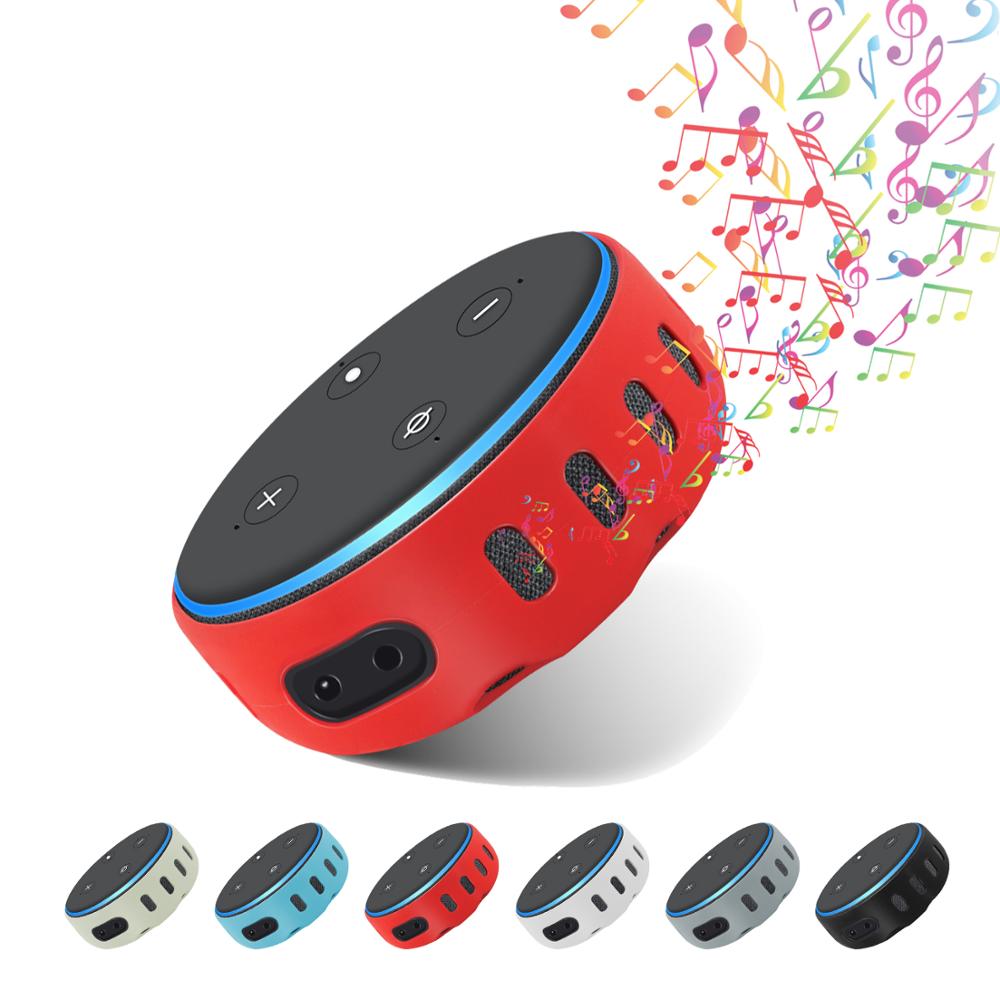 Speaker Silicone Protective Case With for Alexa Echo Dot 3rd Gen Release Skin-Friendly Bluetooth-Compatible Cover