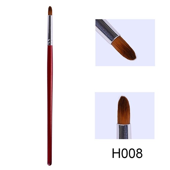 1 pinceau nail art pour peinture, dessin, vernis, poudre, fleur, dégradé, gel uv, dessin, nail art, manucure, poignée trh 001-008: H008