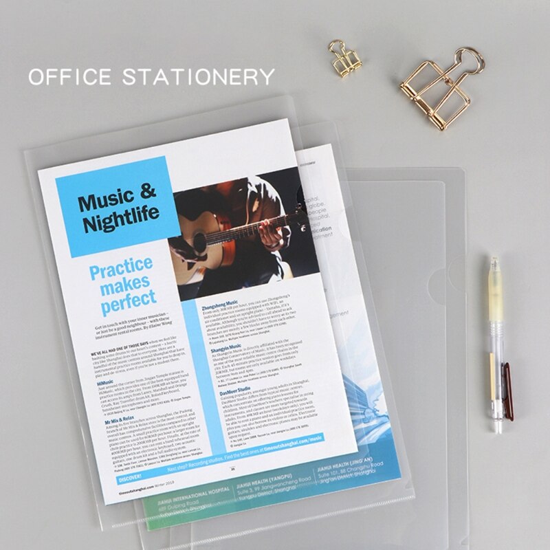 20 Pcs Clear Presentation Files Paper Cover Transparent Binding Report A4 Folder for Business Documents School Projects