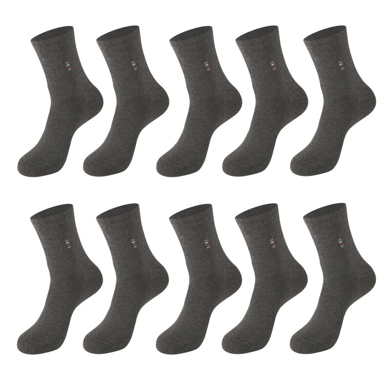 Chaussettes géométriques pour hommes, petites entreprises, pour travail OL, , offre spéciale, en coton, de bonne , 10 pièces =(5 paires), , décontracté: D-DARK GREY