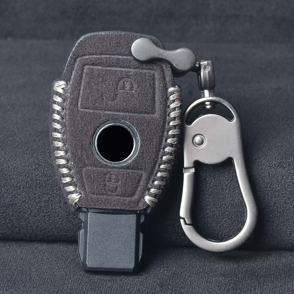 etui na kluczyk samochodowy klucz pokrywa robić Mercedes Benz A B C Class W203 W211 W204 CLS CLK 2017 E Class W213 2018 S class CLA SLK AMG brelok robić kluczy: Czerwony