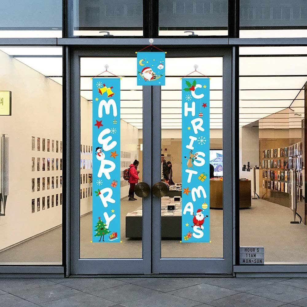 Juledørbannere nøddeknækker soldat hængende indretning til hjemmet glædelig jul ornamenter godt år navidad: B2