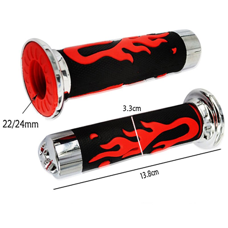 5 colors 22/24mm Universal Fire Model Skull Colorful Skeleton Rubber Motorcycle Handle Bar Grips Scooter Handlebar For Honda