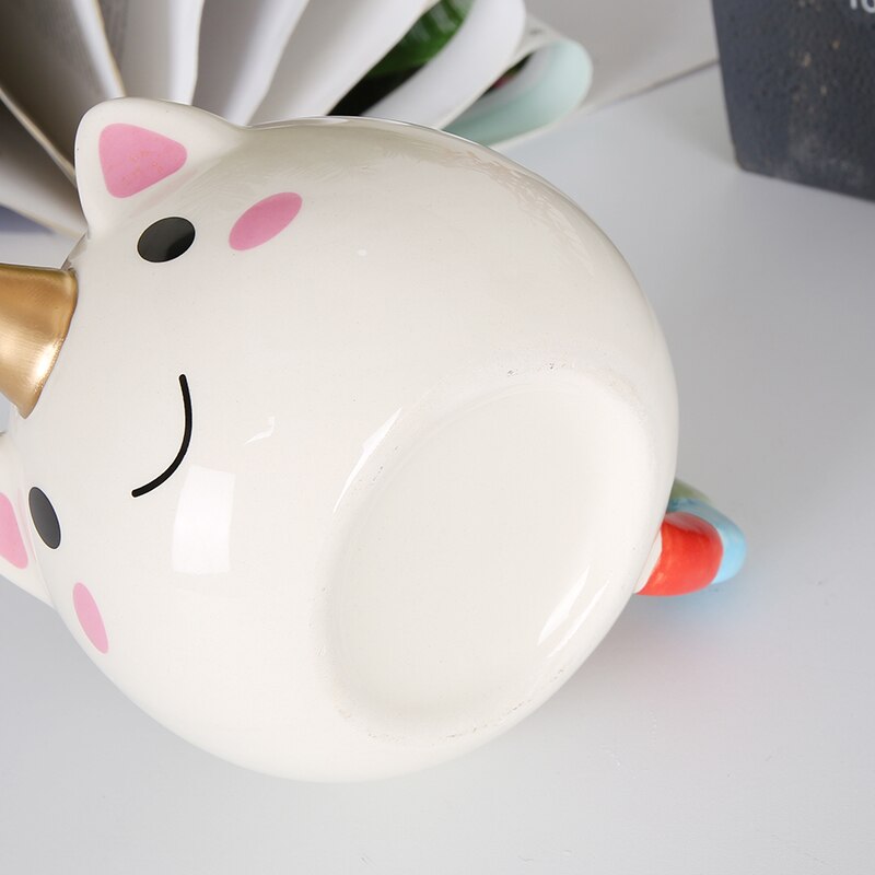 300ml 3d hrnček jednorožec keramický šálka na kávu a čaj roztomilý kreslený hrnček jednorožec novinka porcelánový pohár na mlieko do kancelárie