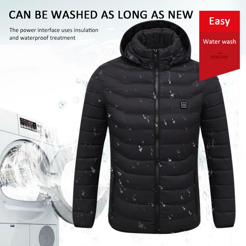 USB Electric Heating Jacket 8 Zone Heating Waterproof Heated Coat Warm Winter Thermal Clothing For Men Women