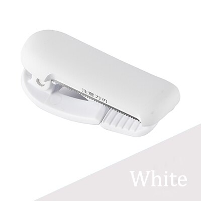 1pcs Japanese KOKUYO Washi Tape Mini Cutter Cutting Clip Light Color Series Stationery Small Hand Tear Tape Cutter: White 1pcs
