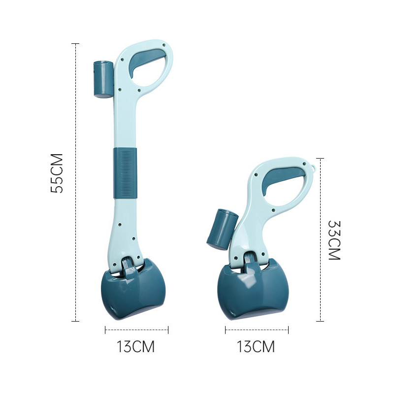 CAWAYI KENNEL Pet Toilet Picker Large Diameter Poop Shoveling Device for Dog Cats Foldable Easy To Carry Poop Picker Out Bag Box
