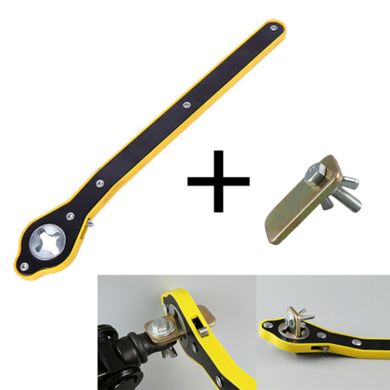 Llave de elevación de gato para coche, herramientas de mango de ahorro de trabajo de doble uso, herramientas de reparación de llave de gato Universal, accesorios: Morado
