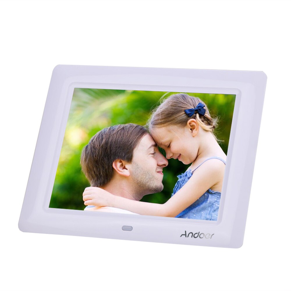 Andoer 8'' HD TFT-LCD Digital Photo Frame Electronic Picture Frame Photo Album Clock MP3 MP4 Movie Player with Remote Desktop