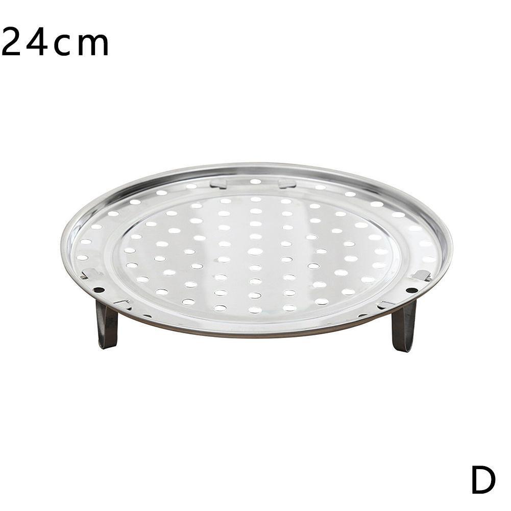 Kjøkken rustfritt stål damperstativ dampet risdumplings dampet brød fortykket spjeld 18-26cm spjeld: 24cm