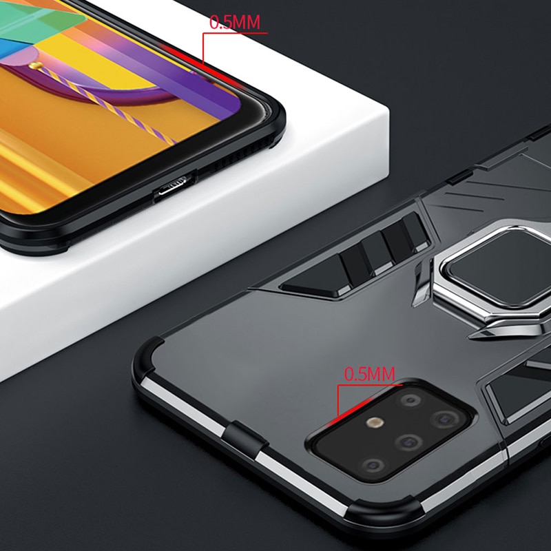 Armor Case for Samsung A51 A71 Case Magnetic Car Phone Holder Cover TPU+PC Bumper Case for Samsung Galaxy A51 A 51 A71 A 71 Case