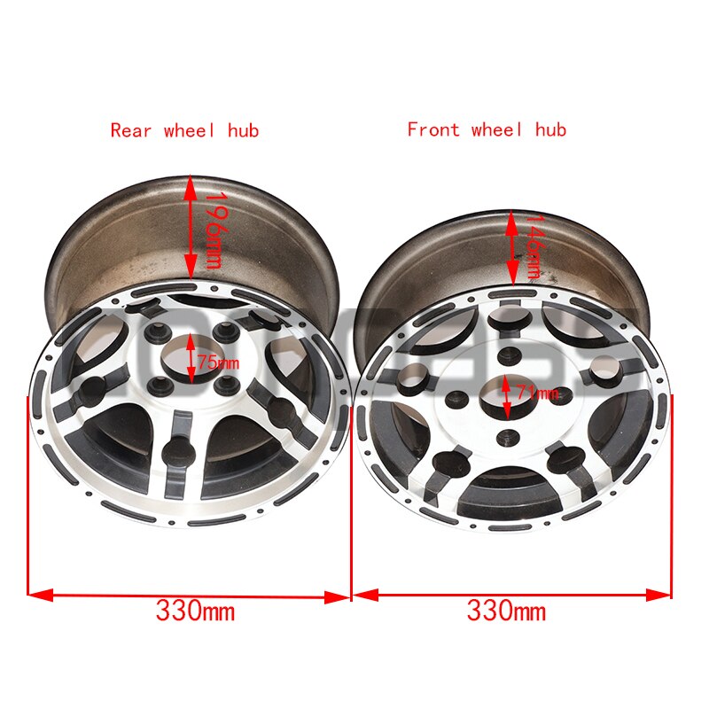 Suitable for karting all-terrain vehicle UTV off-road vehicle 12 inch aluminum alloy front and rear hub of wheel