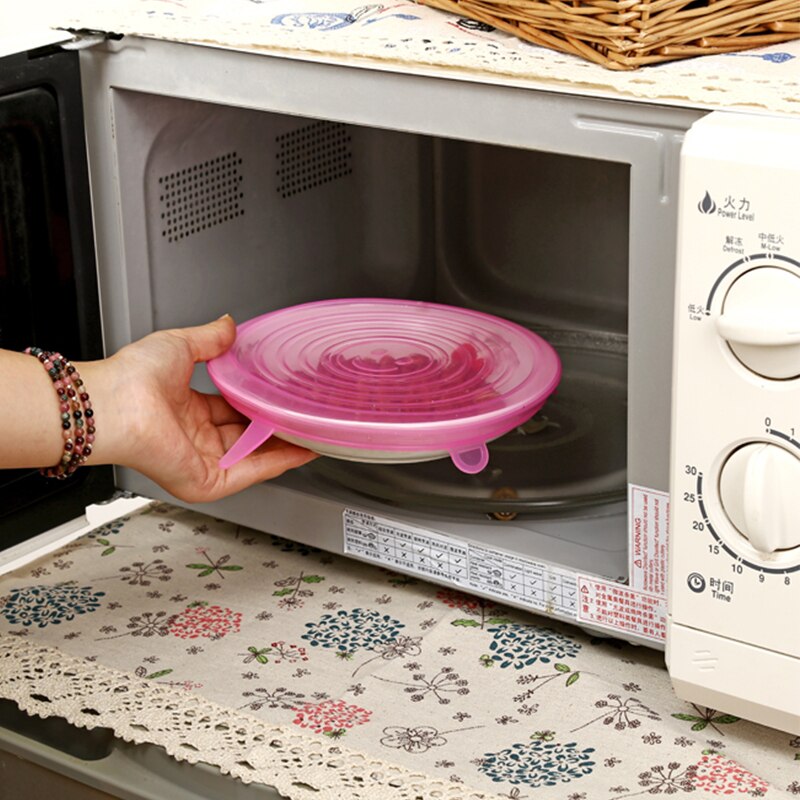 6 pièces/ensemble Silicone alimentaire couvercle cuisine accessoires Gadgets extensible universel bol Pot casserole fruits légumes conservation cuisine outil