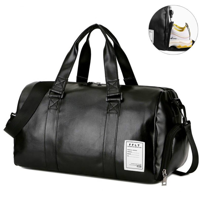 PU Leder Sporttasche Fitness Sport Taschen Trocken Nass Handtaschen Für Männer Frauen Ausbildung Schulter Reisen Sack De Sport neue