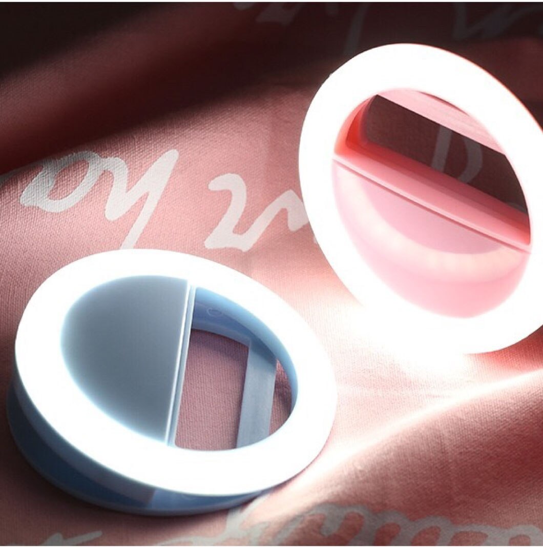 Aro De Luz Selfie Anillo De Luz Led Portátil Para Móvil USB 3 Intensidades color rosa azul negro y blanco