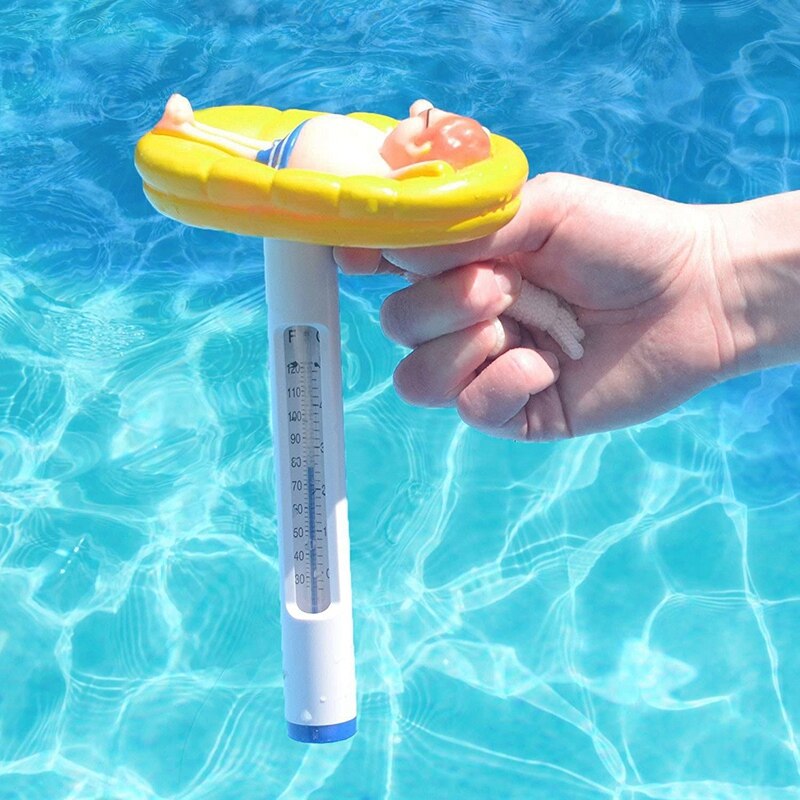 Schwimmendes poolthermometer, große schwimmschnur für außen-/innenpools, badewanne, whirlpool und teich
