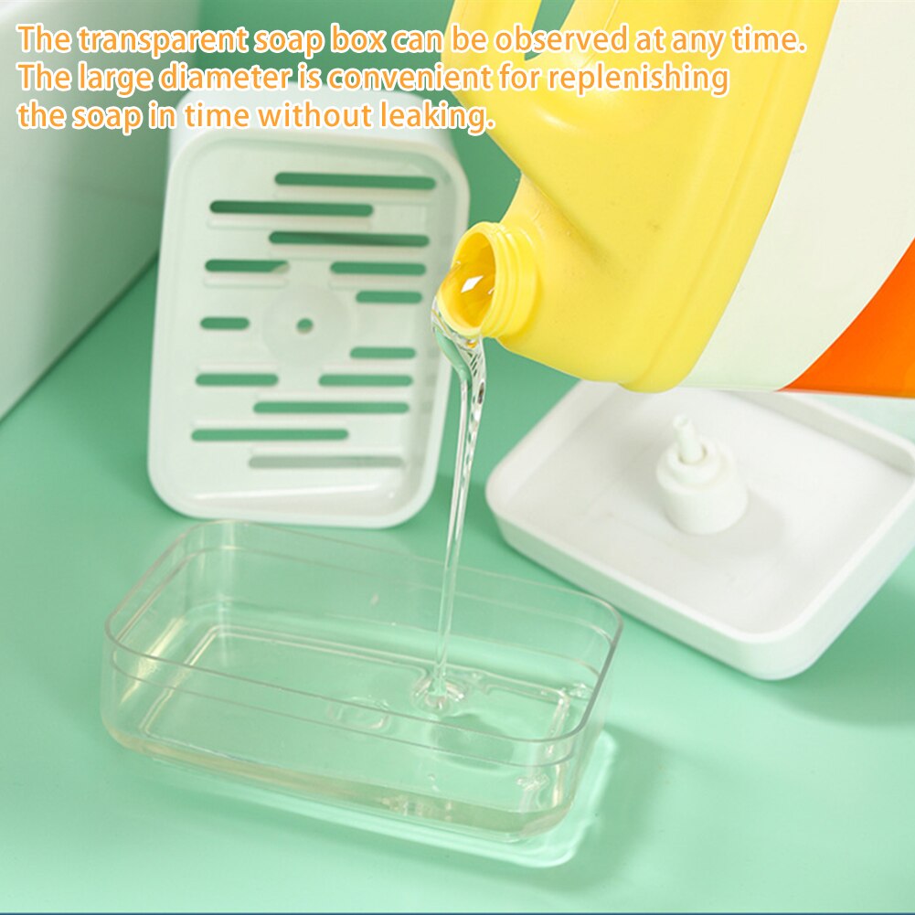 2 In 1 Compact Soap Dispenser Detachable Liquid Hand Pump Storage Organizer Dish Washing Kitchen Sink Sponge Holder Tidy