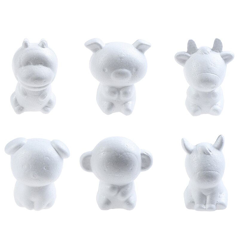 12cm Zodiac Signs Rat Kids Craft Toys Foam Animals Modeling Polystyrene Styrofoam Doll DIY Modeling Polystyrene Styrofoam