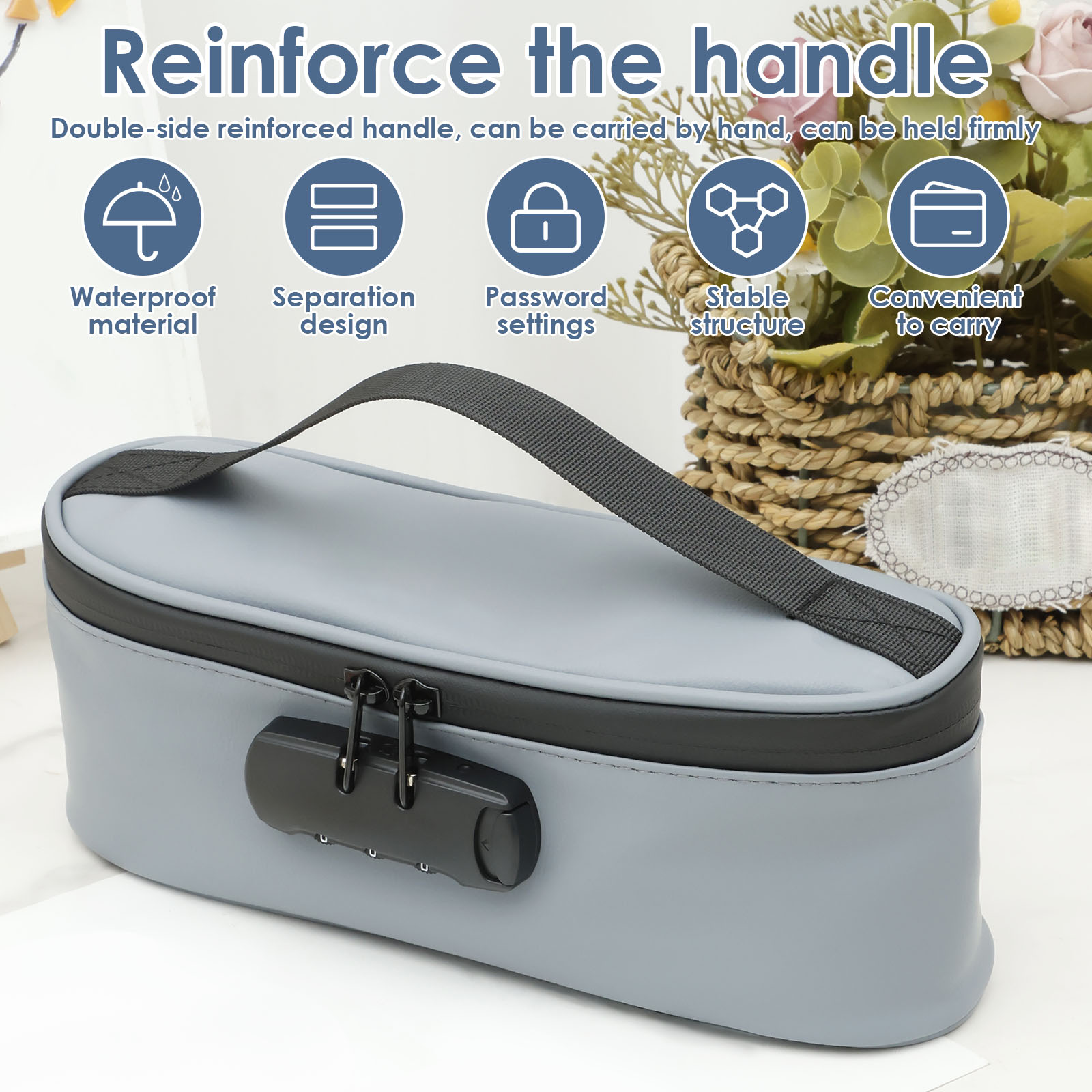 Afsluitbare opslag Speelgoedtas Waterdichte draagbare slijtvaste doos PU Elektronica Organizer Pouch Reisaccessoires te sorteren