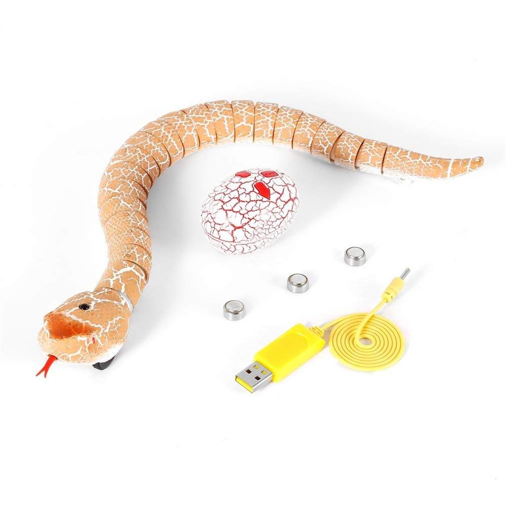 Juguete de serpiente de Control remoto para niños, juguete de serpiente de Control remoto con huevo, máquina de radiocontrol, aparatos divertidos, juguete para: orange