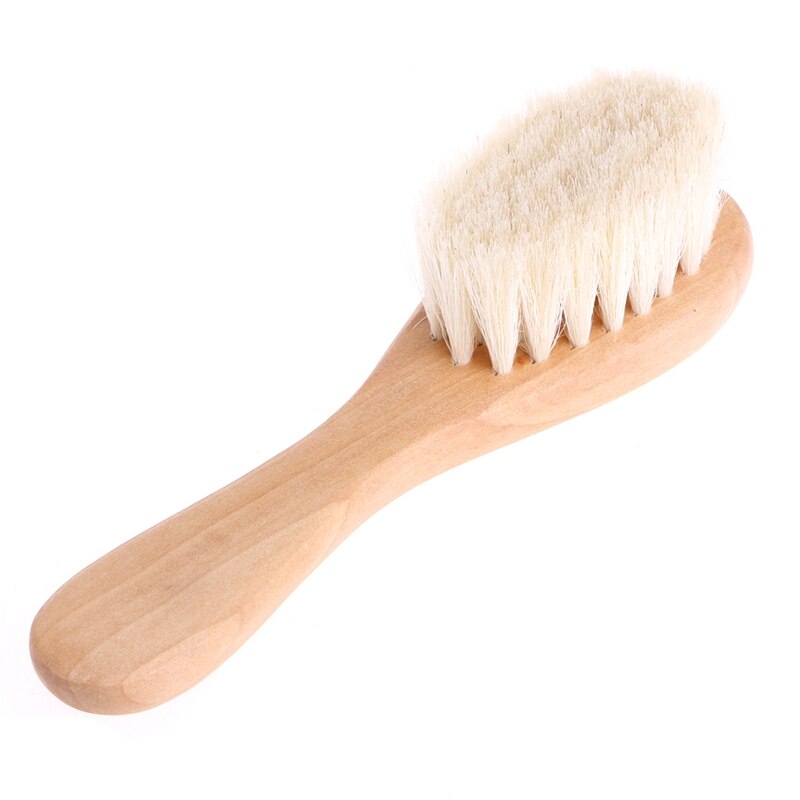 Wooden Handle Brush Baby Hairbrush Newborn Hair Brush Infant Comb Head Massager D7YD