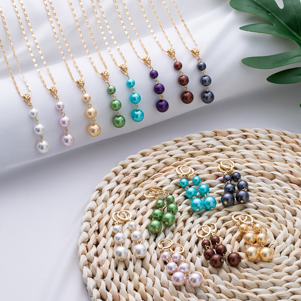 Cring Coco Hawaiian Polynesische Plumeria Ketting Set Gold Filled Hanger Hoop Oorbellen Sieraden Sets Voor Vrouwen Meisjes