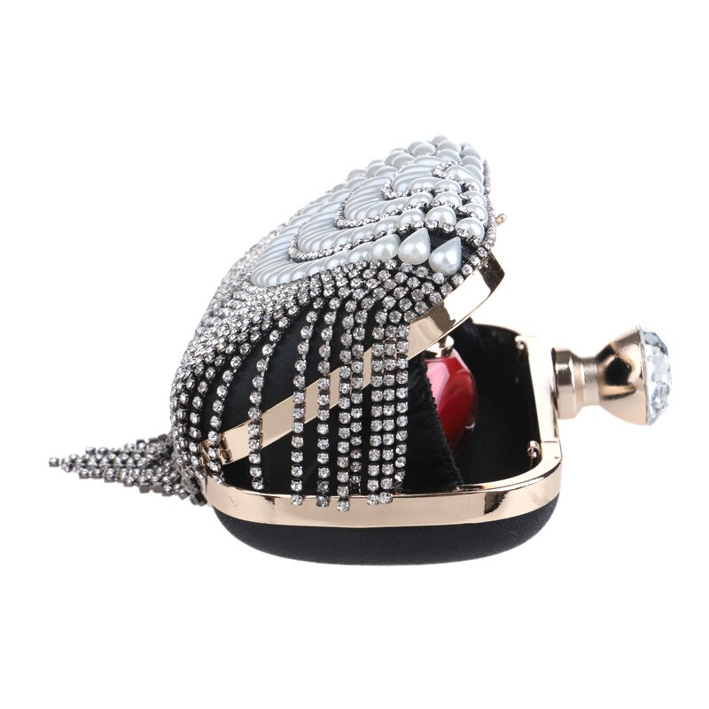 Bryllup diamant blomster dame bag clutch bag gull/rød krystall håndvesker slynge pakke mobiltelefon lomme matchende veske lommebok veske