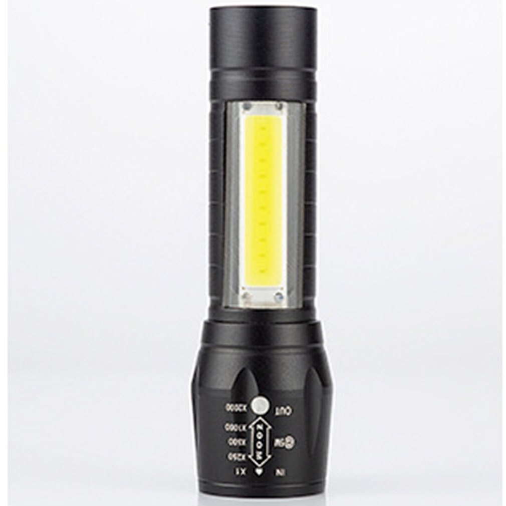 Multifunctional LED Flashlight USB Rechargeable battery Powerful T6 torch Side COB Light Flashlight tail magnet WorkLight