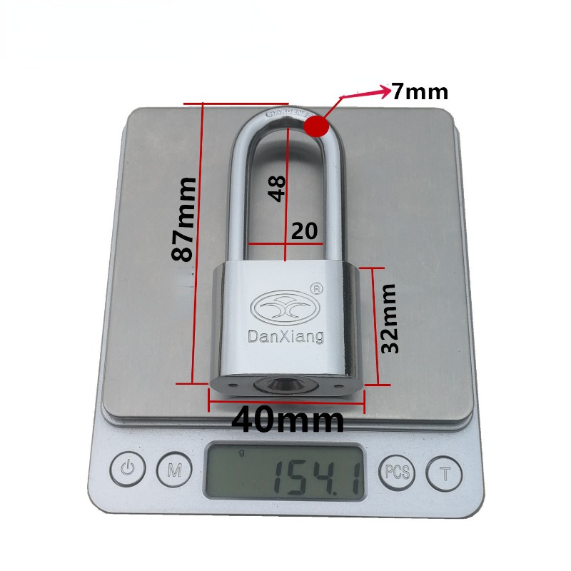 One key can open multiple locks, unlocking and opening multiple locks of the same model and size door lock Hanging （1 key）: black