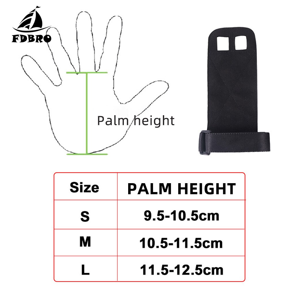 FDBRO 1 par agarre de mano Crossfit Pull-up Protector de palmas gimnasia guantes de gimnasia gimnasio entrenamiento levantamiento de pesas guantes