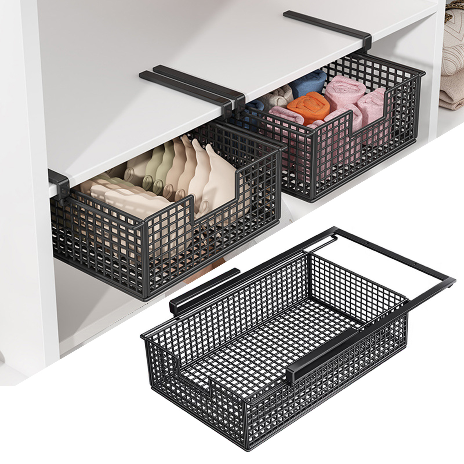 Udtrækskurv under hyldekurv hængende udtrækskurv til soveværelse køkkenskab