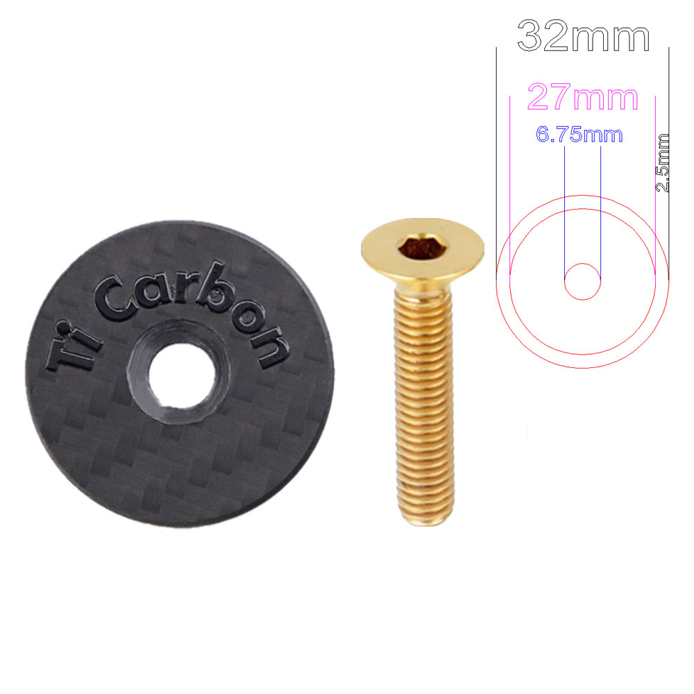 Capuchon supérieur de tige de vélo en carbone avec vis pour Tube de fourche de direction de 31.8mm-28.6mm 1 1/8 pouces OD2, couvercle de capuchon de casque: Gris clair