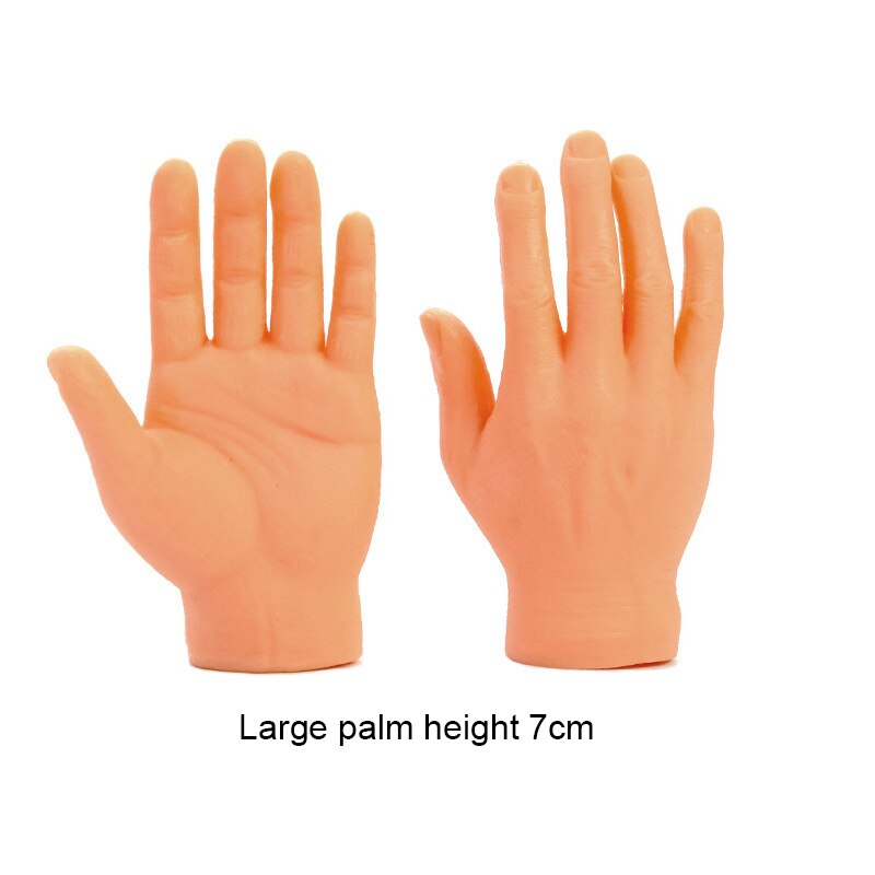 2/10pcs Screepy Halloween Mini Finger Hands Tiny Left Right Hand For Game Party Costume Rolled Cat Artifacts Fingertips